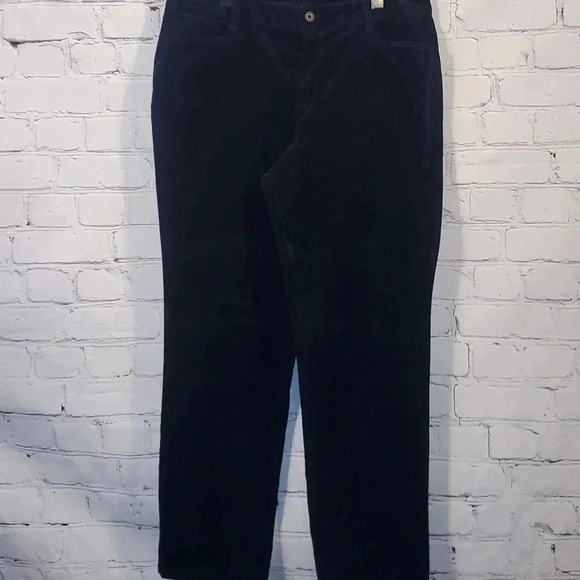 Talbots Corduroy Straight Leg Pant w Stretch Size 14 Dark Blue - Picture 1 of 13
